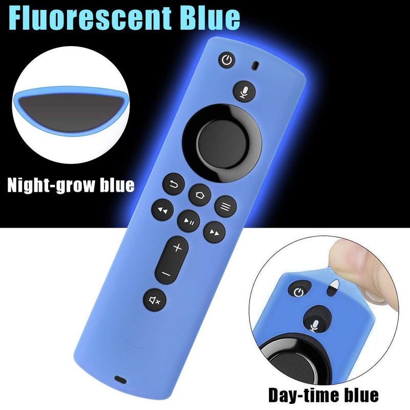 [2 Pack] Silicone Cover Case for TV Stick 4K / TV (3rd Gen) Compatible with All-New 2nd Gen Remote Control (GlowBlue & Glowgreen) GlowBlue & Glowgreen - LeoForward Australia