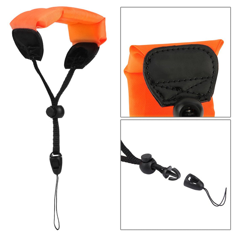  [AUSTRALIA] - E-outstanding Waterproof Camera Float Strap, Universal Floating Wristband,Hand Grip Lanyard for Underwater GoPro,Waterproof Camera, Keys,Sunglass,etc (Orange) Orange