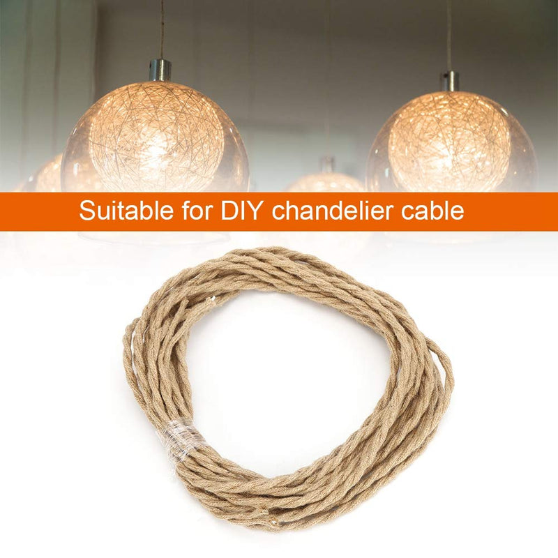  [AUSTRALIA] - Electrical Wire Retro Power Cord Decorative wire twisted into two strands for kitchen, dining room, balcony, window(10M) 10M