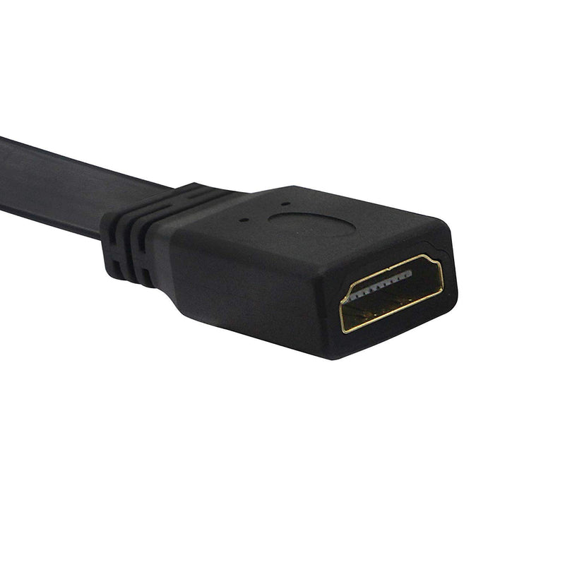 CERRXIAN 1FT Flat Slim High Speed HDMI Extension Cable A Female to 90 Degree Down Angle A Male Cord - LeoForward Australia