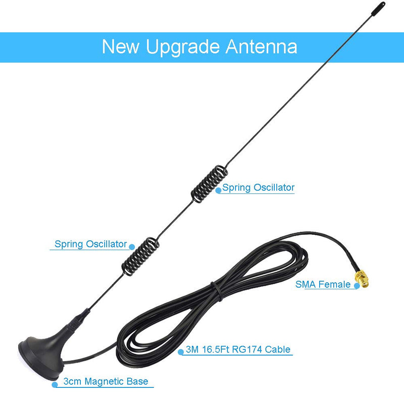 Bingfu Dual Band VHF UHF 136-174MHz 400-470MHz Ham Radio Antenna Handheld Two Way Radio Magnetic Base SMA Female Antenna for Kenwood Wouxun BaoFeng BF-F8HP UV-5R UV-82 BF-888S Ham Radio Walkie Talkie - LeoForward Australia