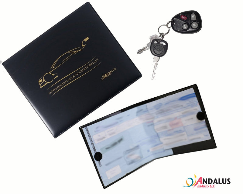 ANDALUS Car Registration and Insurance Card Holder, Essential Auto Documents Organizer, Black, 3 PACK - LeoForward Australia