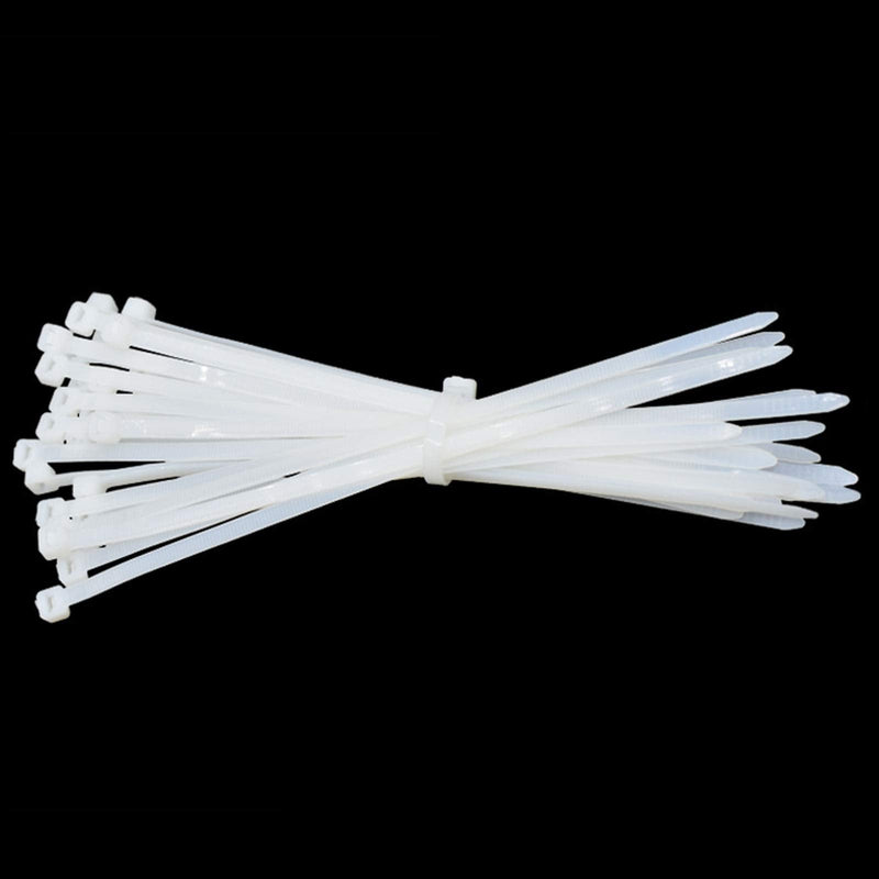  [AUSTRALIA] - 300Pcs White Nylon Cable Ties Zip Ties Multi-Purpose Cable Ties, Plastic Wire Straps with Self-Locking for Electrical,Binding Fastening, 6/7.9 inch (white 300pcs) white 300pcs