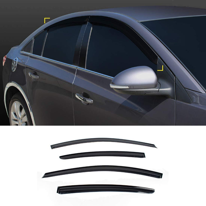  [AUSTRALIA] - New Smoked Door Visor K901-046 for Chevrolet Cruze 4-Door 2011-2012 Weather Shield Windown Visor