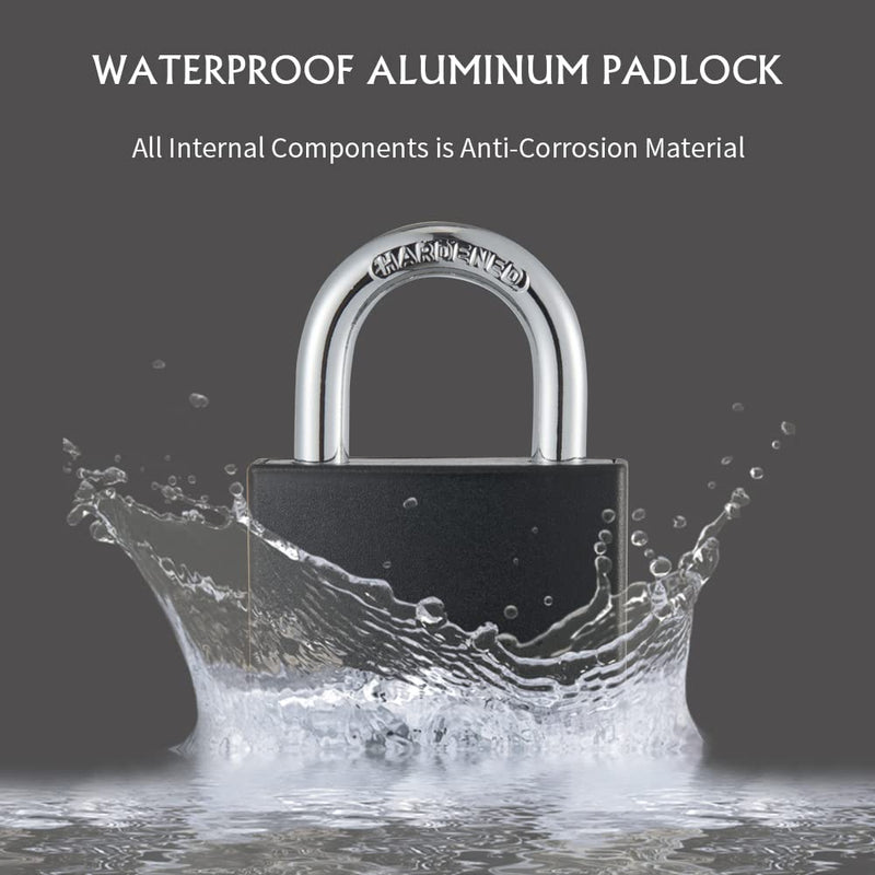  [AUSTRALIA] - CINCINNO 8 Pack Locks with Keys, 1-9/16" Covered Aluminum Weatherproof Padlock Keyed Alike for Gym Locker, Luggage, and Cases 8*S40mm