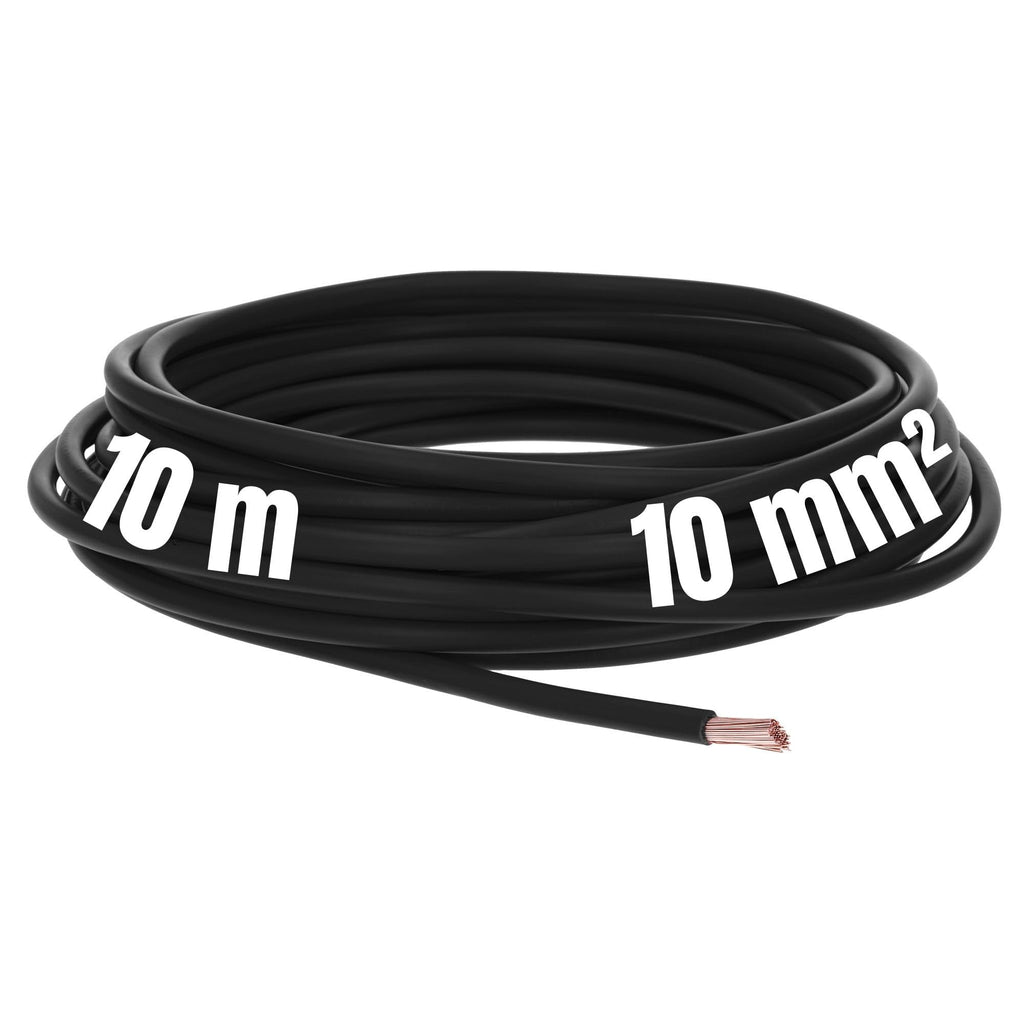  [AUSTRALIA] - 10 meters Lapp 4520015 H07V-K 10 mm² black I wiring cable I flexible core cable I PVC single core I stranded wire 10mm2 I wiring single pack