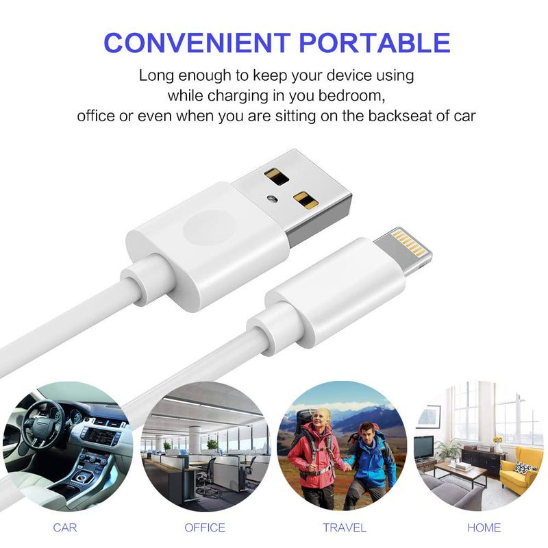 iPhone Charger, [Apple MFi Certified] AEAOA 2Pack 6FT USB to Lightning Cable Power Fast Charging Data Sync Transfer Cord Compatible with iPhone 13 12 11 Pro Max XS XR X 8 7 Plus 6S SE iPad and More - LeoForward Australia