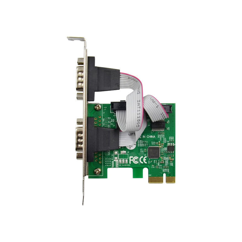  [AUSTRALIA] - 2 Port PCI RS232 Serial Adapter Card with 16C750 UART - PCIe X1 to (2) RS-232 Serial Card