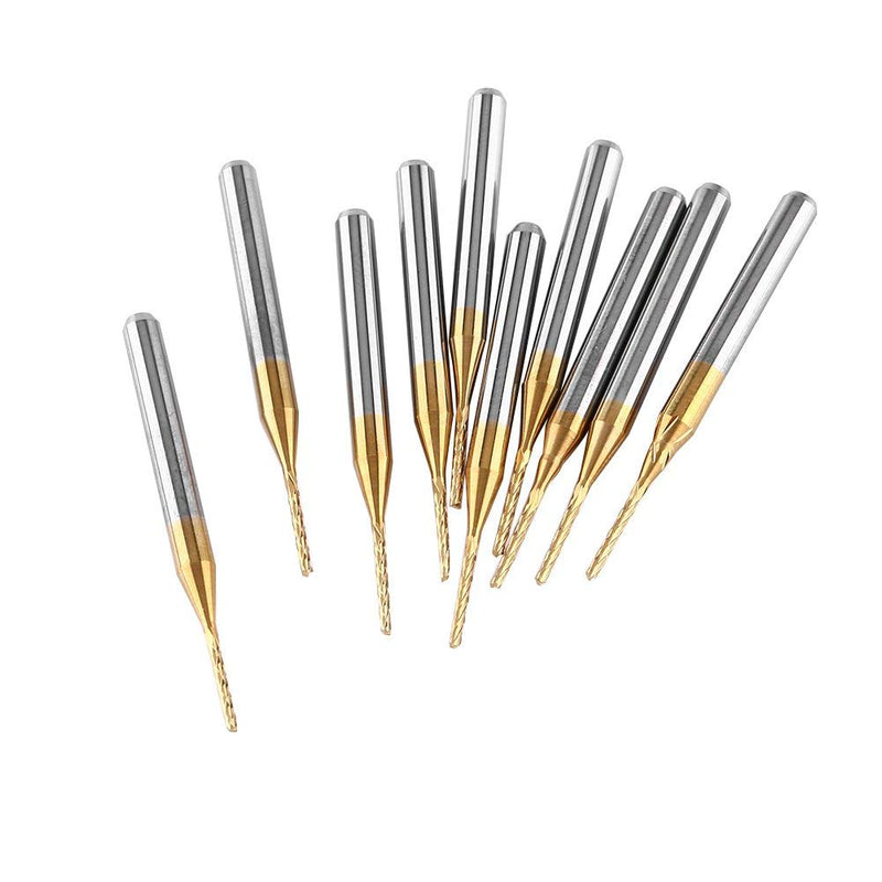  [AUSTRALIA] - 10pcs Carbide End Mill Coat Milling Cutter Engraving Bits Rotary Burrs Set 3.175mm x 1mm 38x3.175x1mm