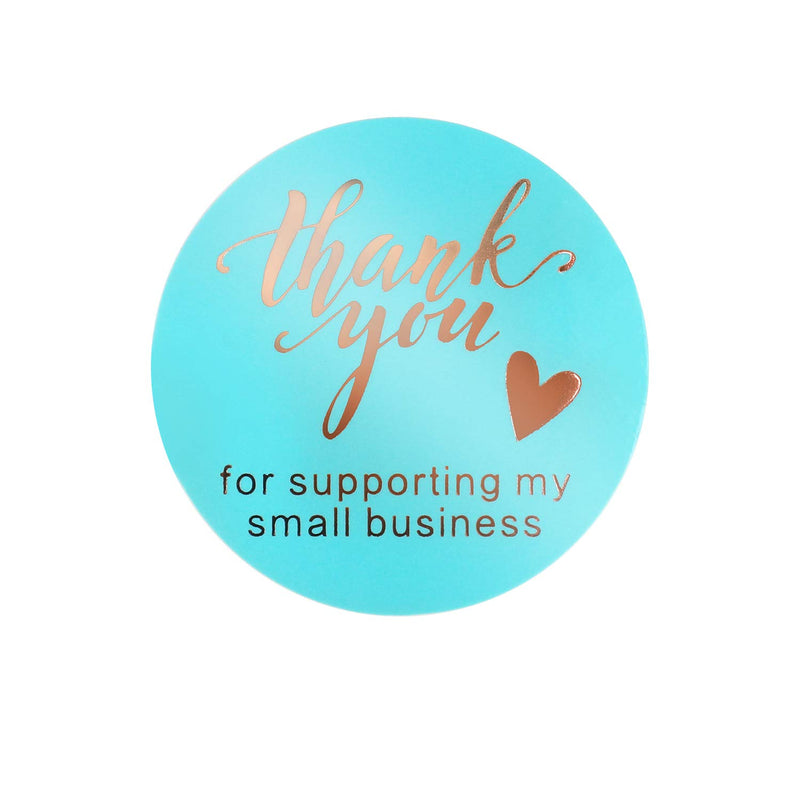 BOOMLONGDA 1.5 Inch Thank You for Supporting My Small Business Stickers, Rose Gold Foil Sticker, Round Labels for Business, Online Retailers to Use on Bags, Boxes and Envelope, 500 Labels Per Roll - LeoForward Australia