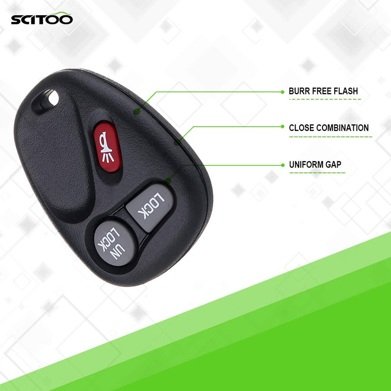  [AUSTRALIA] - SCITOO 1pc Keyless Entry Remote Fob Replacement fit for 1998-2001 GMC Sonoma Yukon Oldsmobile Bravada Chevrolet Blazer FCC KOBUT1BT