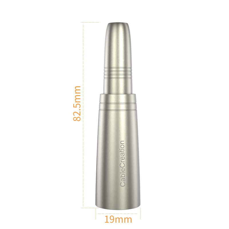  [AUSTRALIA] - CableCreation XLR 3 Pin Male to 1/4" 6.35mm Female Jack Socket Audio Adapter, Silver [1-Pack]
