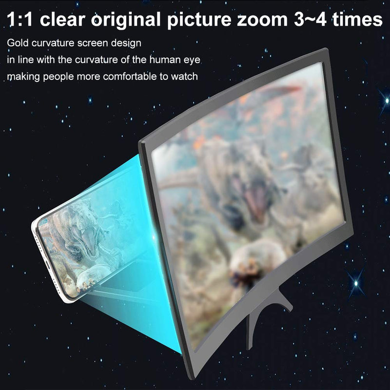  [AUSTRALIA] - ArZo 12" 3D Curved Mobile Screen Magnifier-Projector Screen- Compatible with All Smartphones