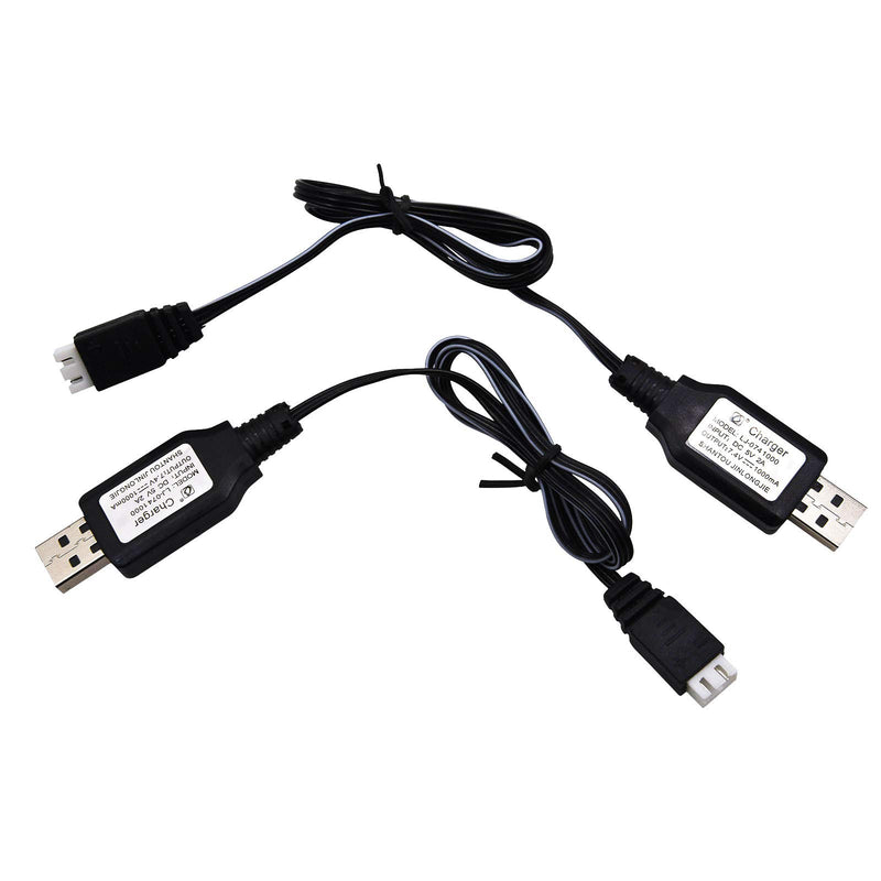 Blomiky 2 Pack 7.4V 1A USB Charger Cable with XH-3P Plug for 7.4V 2S Lipo Battery with XH-3P Connector 7.4V 1A USB XH-3P 2 - LeoForward Australia