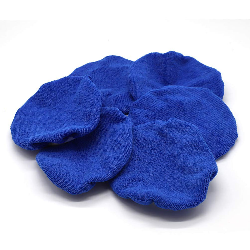  [AUSTRALIA] - AUTDER 230mm-250mm microfiber polishing pad, 6 pieces polishing caps set, polishing fur for car polishing machine - blue reusable 230-250mm