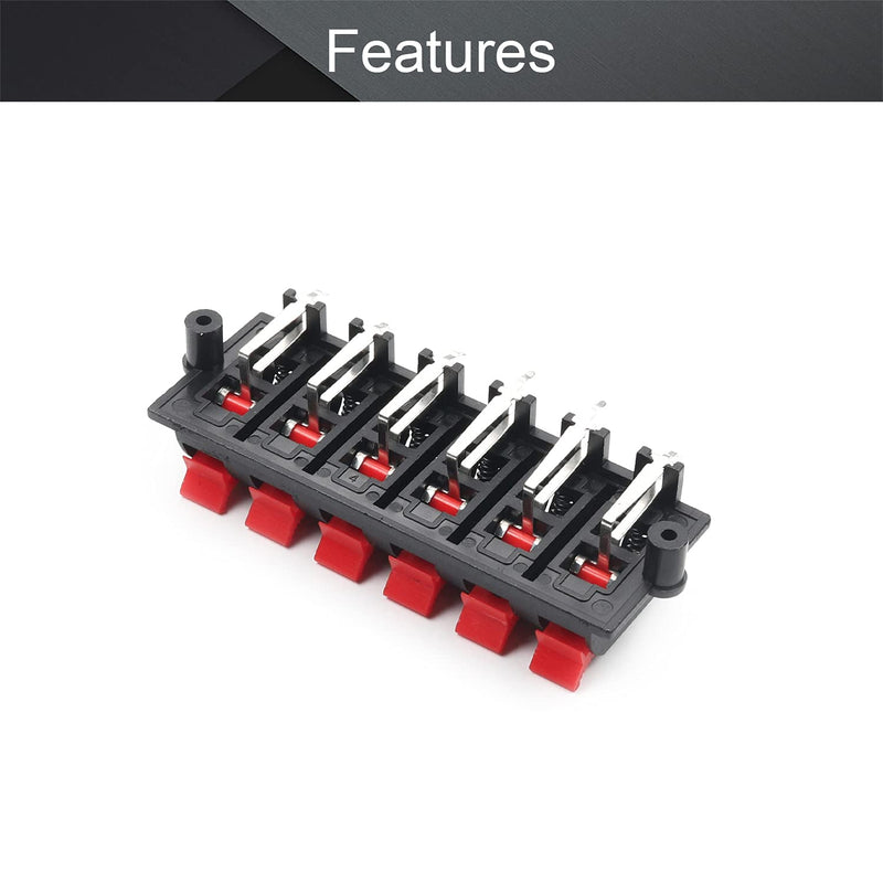  [AUSTRALIA] - Fielect 2pcs WP12-03 Speaker Spring Connection Clip 12 Way Terminals Strip Block Jointing Clamp Test Clip Jack Socket Push Release Connector