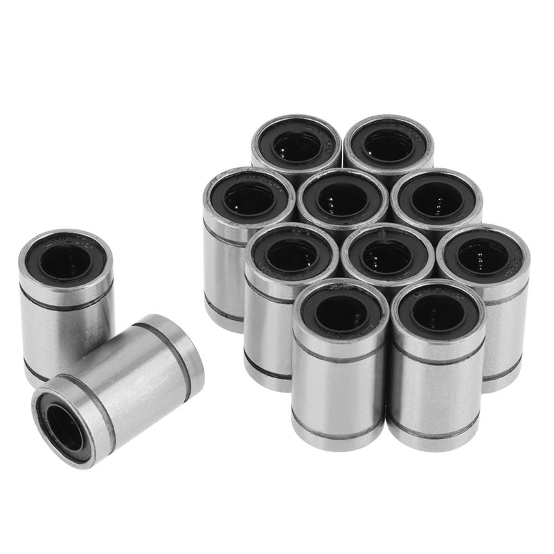  [AUSTRALIA] - 12Pcs LM8UU 8mm Linear Bearings 8 x 15 x 24mm CNC Linear Motion Ball Bearing Bushing Double Side Rubber Sealed for 3 Dimensional Printer CNC Parts