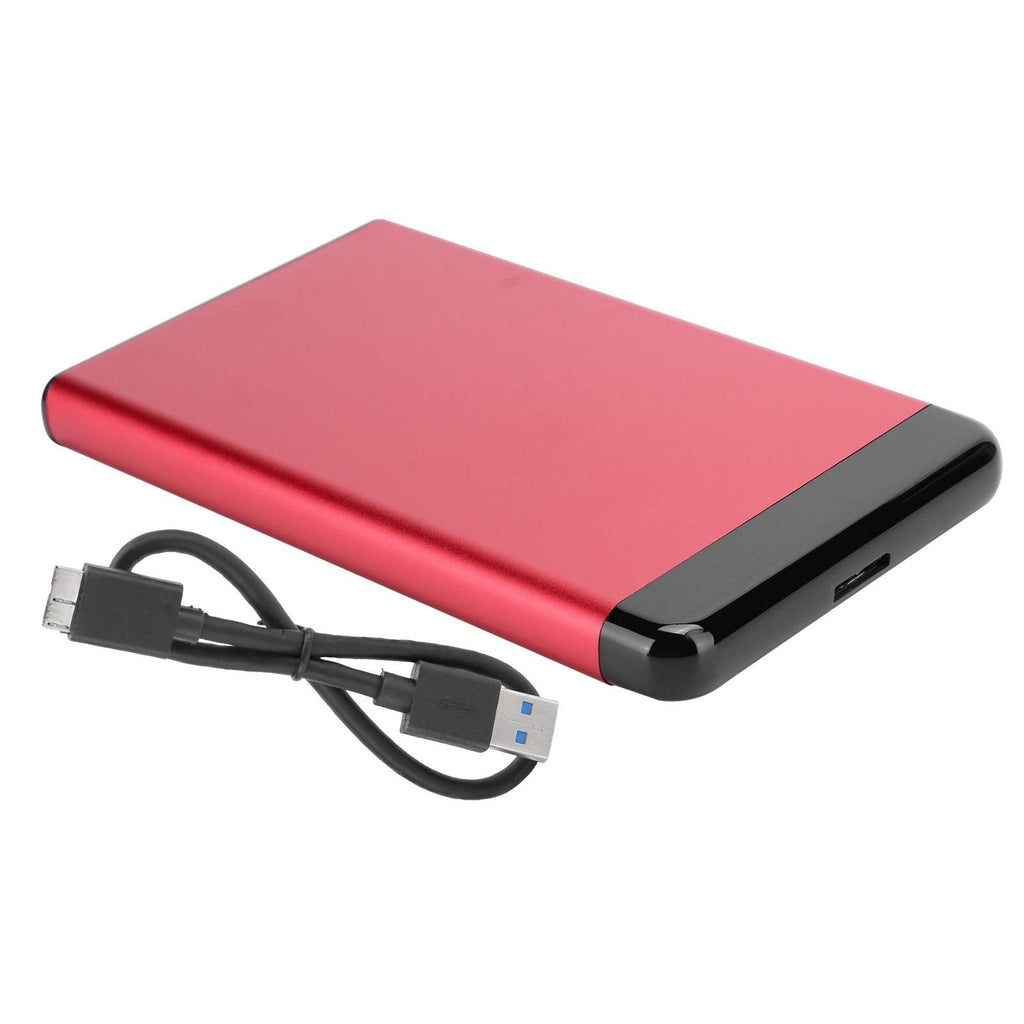  [AUSTRALIA] - Qiilu External Hard Drive 4Tb 2Tb External Hard Drive Aluminum Alloy Mobile Hard Disk Box Usb3.0 Portable 2.5In Ssd HDD Sata Aluminum Alloy Enclosure 8Tb (Red) Red