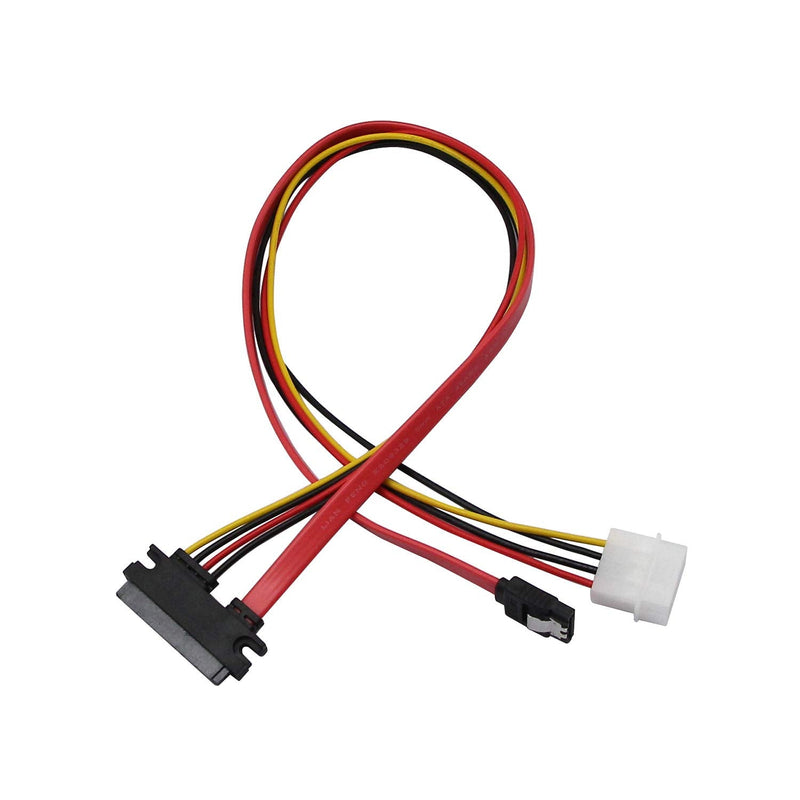  [AUSTRALIA] - 22 Pin SATA ATA Data and Power Combo Cable,22Pin SATA to 7Pin Serial ATA Data Cable + 4Pin IDE LP4 Power Cable (Date 40cm) date 40cm