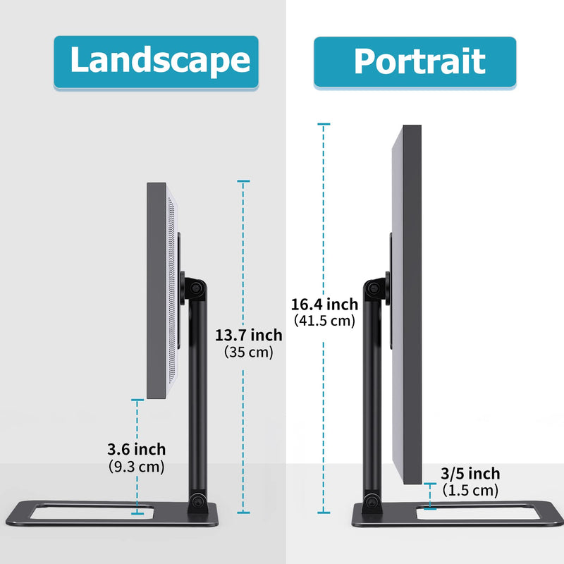  [AUSTRALIA] - Letlar ECH0 Show 15 Stand Adjustable, Show 15 Mount with 360° Rotation Wide Base, Tilt Stand for Show 15.6" Smart Display, Whole Aluminum, Hold The Device Stably