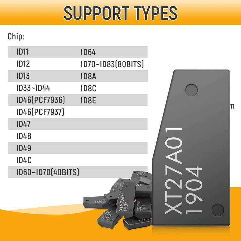  [AUSTRALIA] - Xhorse Super Chip, VVDI Super Transponder Chip, XT27A01 XT27A66 Transponder for ID46/40/43/4D/8C/8A/T3/47(Pack of 10)