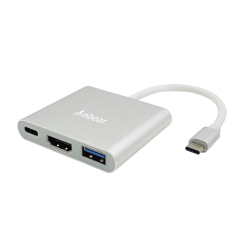  [AUSTRALIA] - USB C to HDMI Adapter,Anbear USB-C to HDMI Multiport Adapter with USB 3.0, PD Quick Charging Port,Compatible for MacBook Pro/ iPad Pro/S8+/S9+/Projector/Monitor