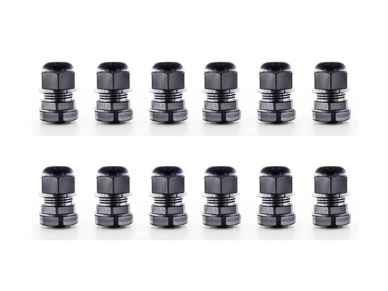  [AUSTRALIA] - Waterproof Connector, Black, Nylon Cable Gland Kit, NPT, 5 Sizes 3/8, 1/2, 3/4, 1, 1-1/4 inch (NPT1/2) NPT1/2