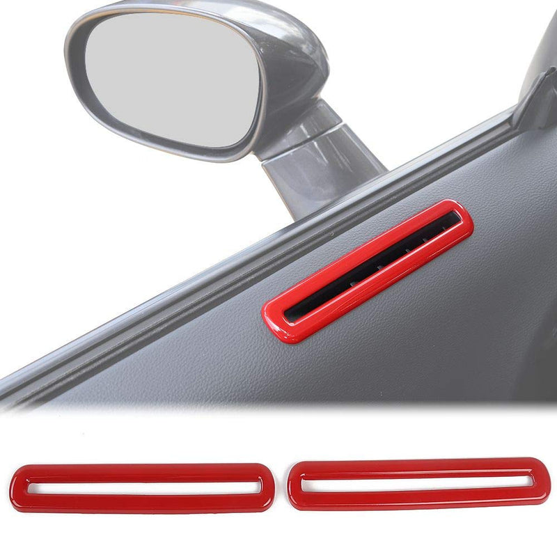  [AUSTRALIA] - Voodonala for Challenger Door Air Condition Outlet Vent Trim Accessories for Dodge Challenger 2015 up (Red)