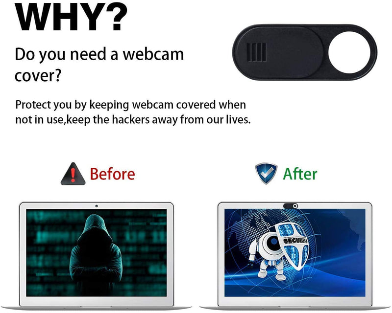  [AUSTRALIA] - Webcam Cover Slide, 0.027 inch Ultra Thin Webcam Privacy Protector Camera Blocker for MacBook Pro, Laptop, Tablets, Smartphone, iPad, iMac, Echo Show, 6 Pack