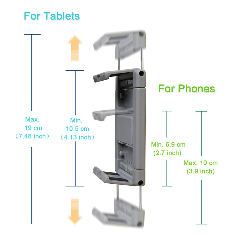  [AUSTRALIA] - TFY Car Mount Holder, Car Headrest Mount Holder for Phones and Tablets, Compatible with 5 to 10.5 Inch Screens Devices (Gray) Gray