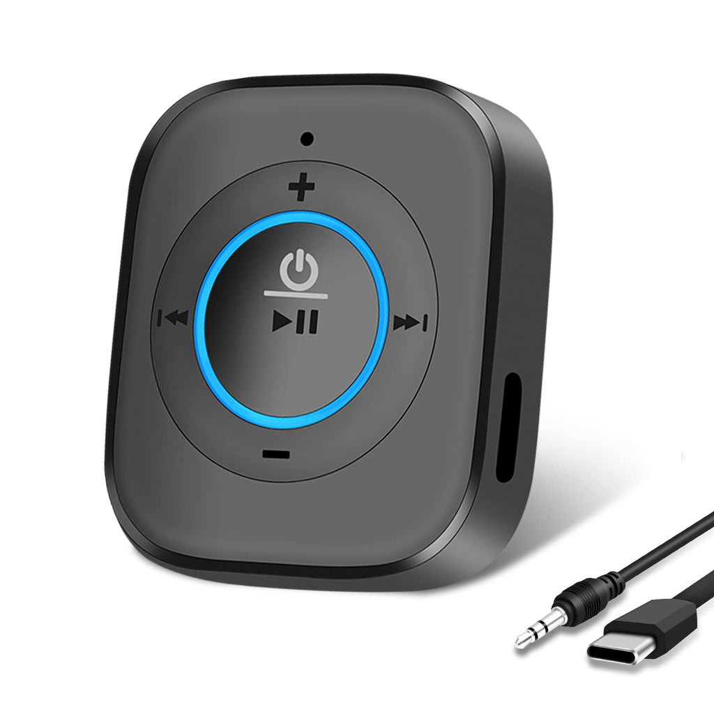 [AUSTRALIA] - IDIGMALL 2023 Latest Bluetooth 5.3 Audio Receiver for Speaker, Wireless 3.5mm Aux Hi-Fi Music Adapter w/Noise Cancelling Mic & Hands-Free for Car Stereo Home Amp w/Headphones Jack/RCA, 20H Playtime