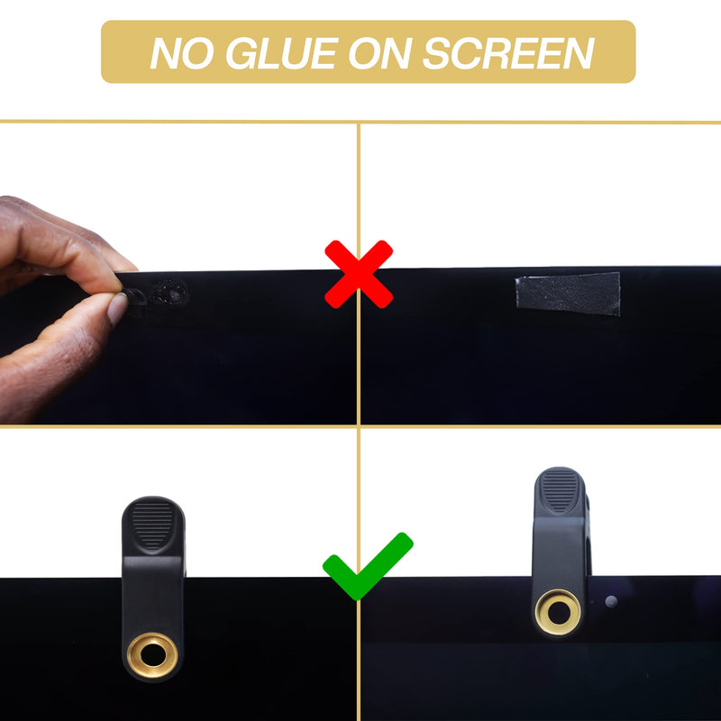  [AUSTRALIA] - Barrier Tools iMac Camera Cover | Clip On Webcam Cover | Easy To Use Camera Blocker | Opens Wide | Fits Most Computer Webcams - Black