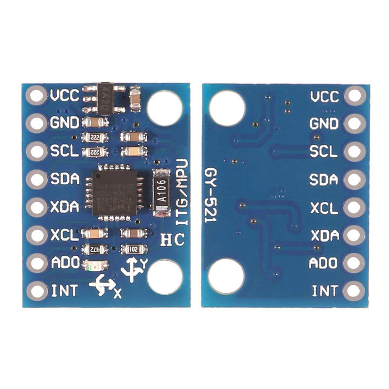  [AUSTRALIA] - DORHEA 5PCS GY-521 MPU-6050 Module, Gyroscope 3 Axis Accelerometer 6 DOF Sensor Module MPU6050 16 Bit AD Converter Data Output IIC I2C