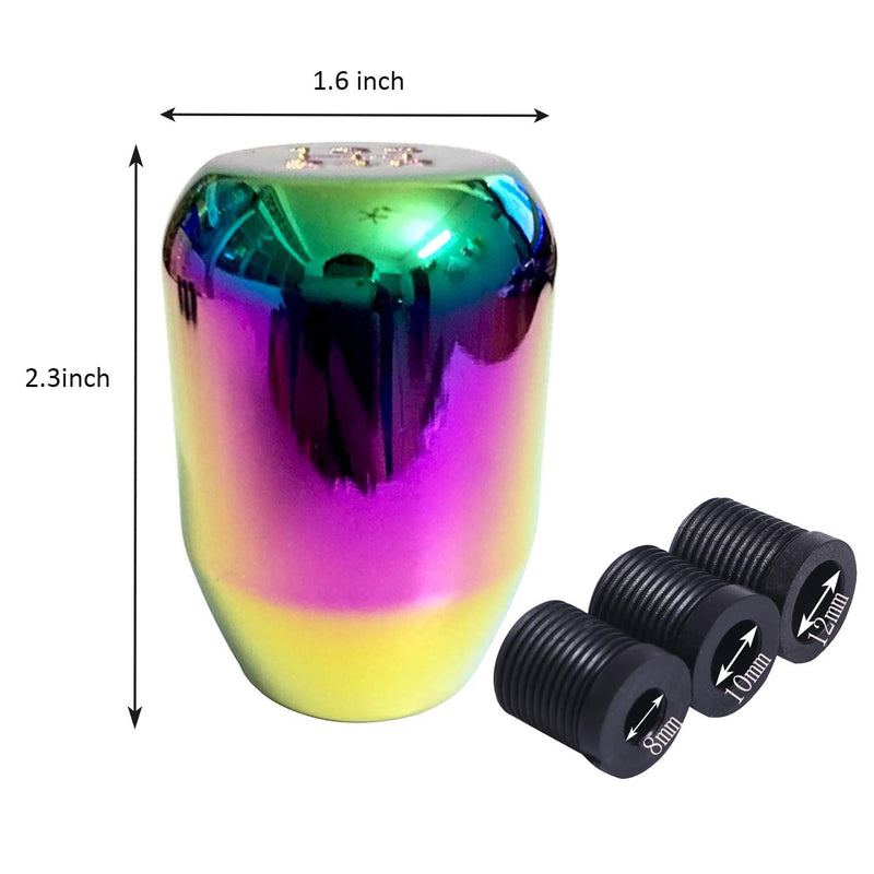  [AUSTRALIA] - Bashineng Alloy Shifter Heads Knob 5 Speed Car Gear Stick Shift Knobs Fit Most Universal Manual Cars (Multicolour) multicolor