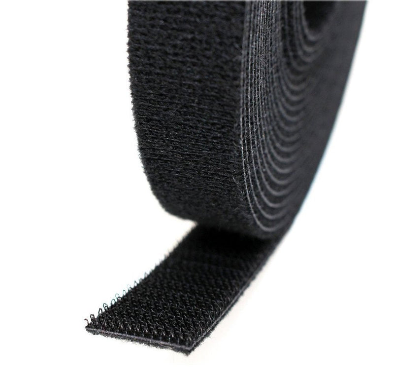  [AUSTRALIA] - GCA Hook and Loop Tape 3/4-Inch Reusable Cable Management Cable Tie Roll (25 Yards，Black)