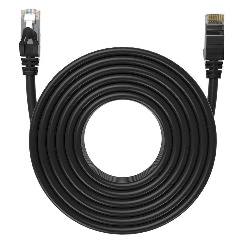  [AUSTRALIA] - Cat6 Ethernet Cable(75Feet) SHD Network Patch Cable UTP LAN Cable Computer Patch Cord-Black 75FT