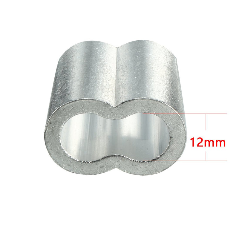 uxcell Aluminum Crimping Loop Sleeve Double Barrel for 3/8"-7/16" Wire Rope Pack of 4 - LeoForward Australia