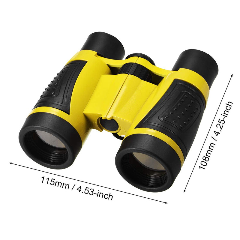  [AUSTRALIA] - uxcell Binoculars 5X30 Compact Foldable Binoculars Shockproof Yellow with Neck Strap for Bird Watching Hiking Camping