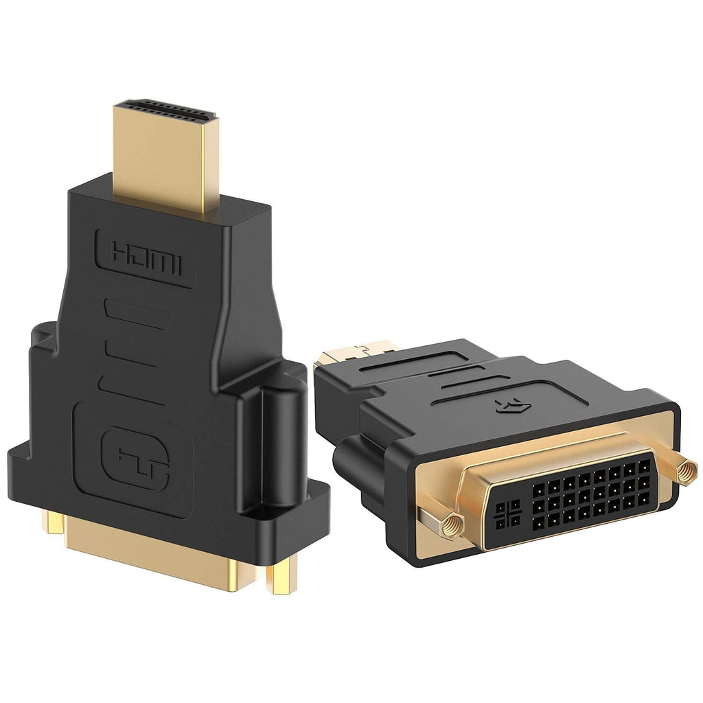  [AUSTRALIA] - Rankie 2-Pack HDMI (Male) to DVI (Female) Adapter (Black)