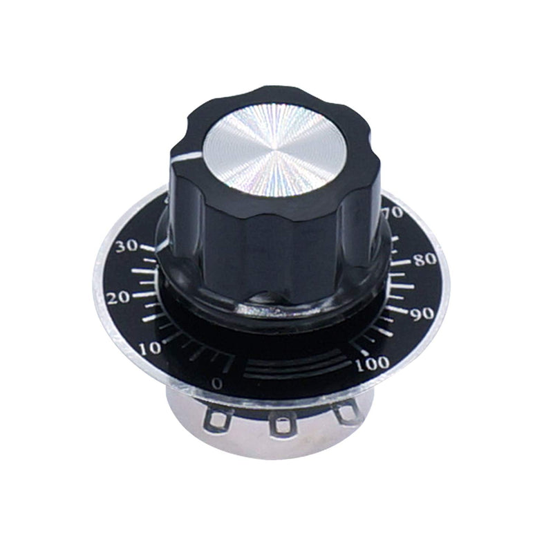  [AUSTRALIA] - Taiss 2pcs RV24YN20S 5K Potentiometer Single Turn Carbon Film Rotary Taper Potentiometer Used for Inverter speed regulation. Motor speed control + 2pcs A03 knob + 2pcs dials (B502 5K ohm) B502 5K ohm