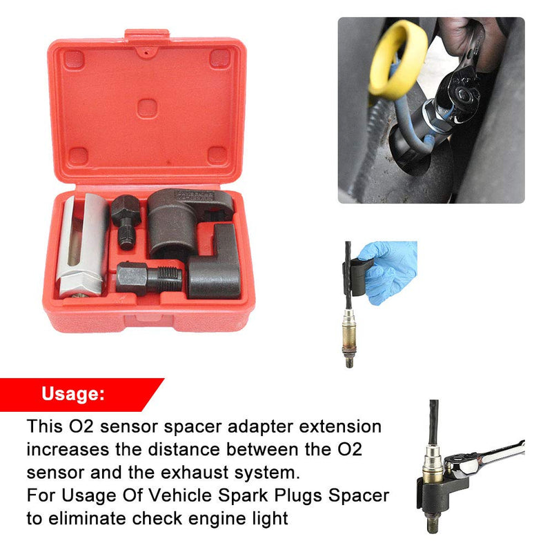 5 PCS Automotive O2 Oxygen Sensor Socket Offset Wrench Remover Tool and Thread Chaser Tool - LeoForward Australia