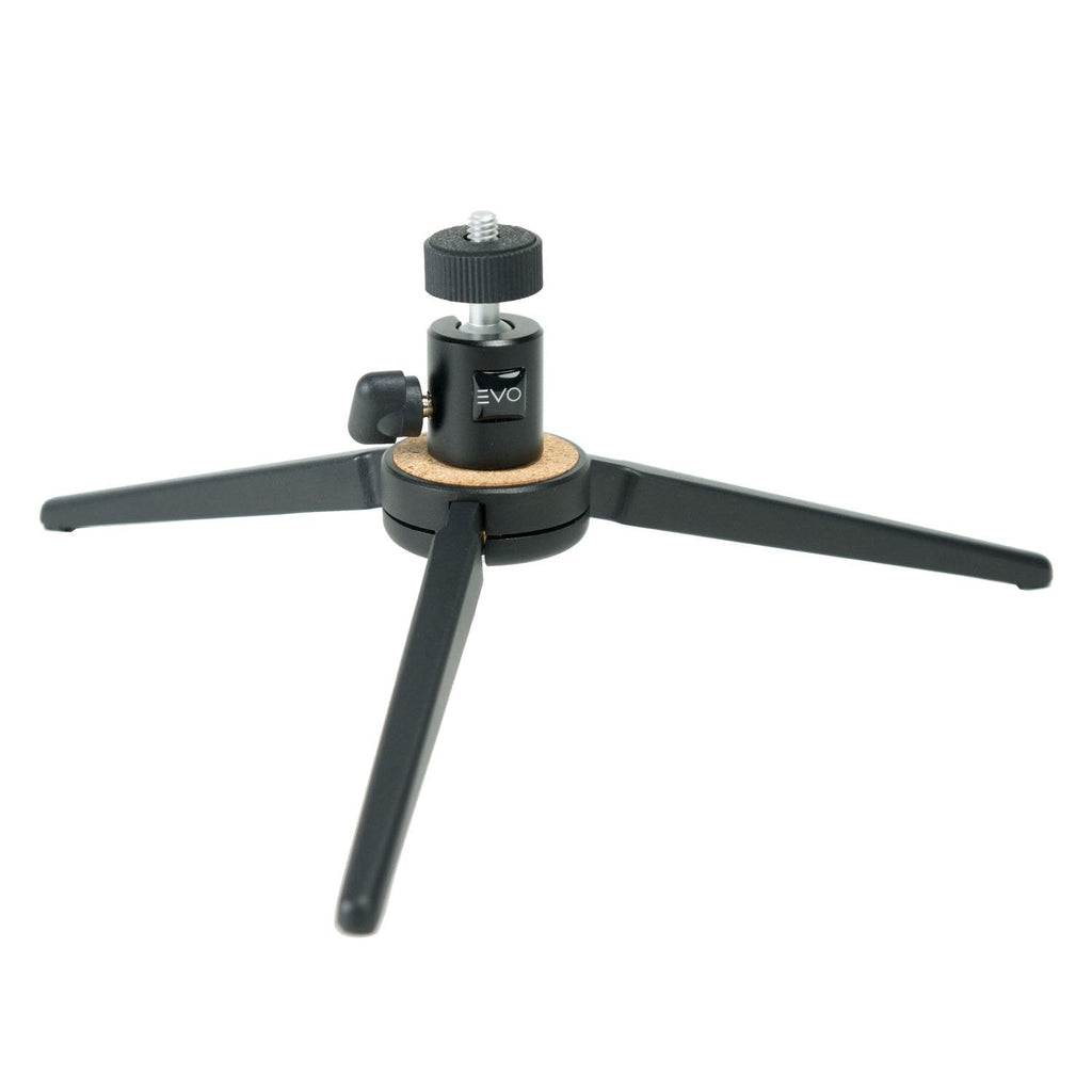  [AUSTRALIA] - EVO Gimbals GS-150 Mini Professional Tripod with Swivel Ball Head Works with Most DSLR or Mirrorless Cameras with .25 inch Screw 100% Aluminum with Removable Ball Head and Premium Cork Base