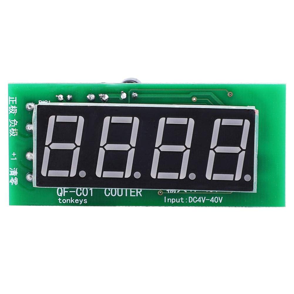  [AUSTRALIA] - DC4-40V QF-C04 counter module, 4 digit digital display, 0-9999 counting range with memory function