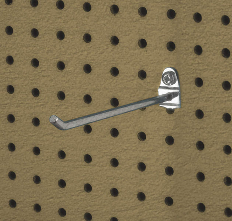 Triton Products 71613 DuraHook 6-Inch Single Rod 30 Degree Bend 1/4-Inch Diameter Zinc Plated Steel Pegboard Hook for DuraBoard or 1/8 Inch and 1/4 Inch Pegboard, 10-Pack - LeoForward Australia