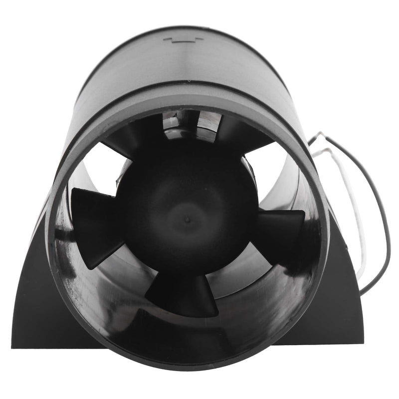  [AUSTRALIA] - Black Round Exhaust Inline Duct Fan, 12V 3in Cabin Ventilation Exhaust Fan for RV Boat Marine Yacht Bathroom Warehouse