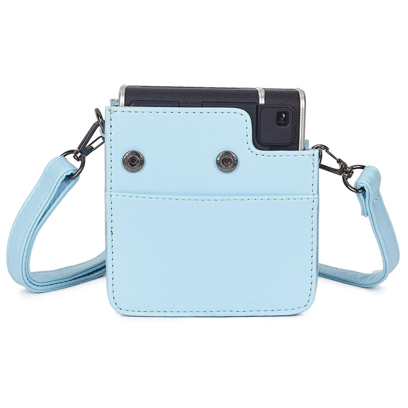  [AUSTRALIA] - Phetium Instant Camera Case Compatible with Instax Mini 40,PU Leather Bag with Pocket and Adjustable Shoulder Strap (Sky Blue) Sky Blue