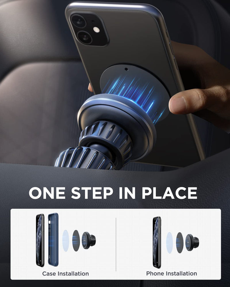  [AUSTRALIA] - Anwas Magnetic Phone Holder for Car, [3rd Generation Strong Magnets] Universal Car Vent Phone Mount, [6 Strong N52 Magnets] Cell Phone Holder Compatible with iPhone/Samsung/LG/Google Pixel