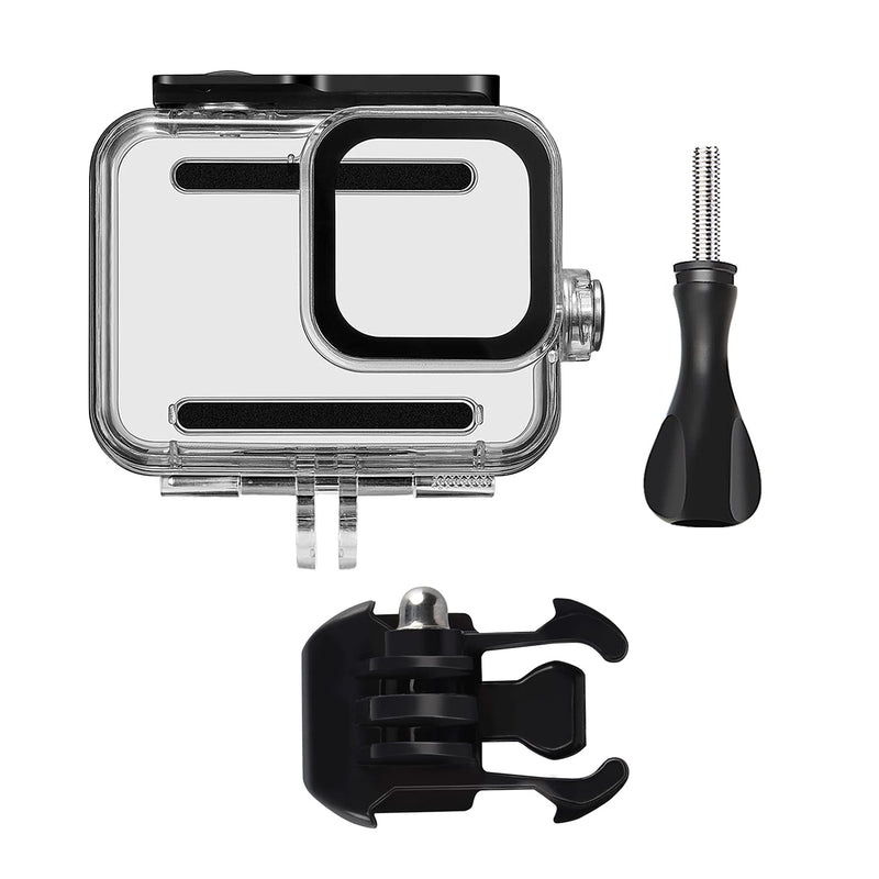  [AUSTRALIA] - Waterproof Housing Case Compatible with GoPro Hero 8 Black, 60M/ 196FT Underwater Protective Diving Case Shell with Quick Release Mount Accessories Waterproof Case for hero 8