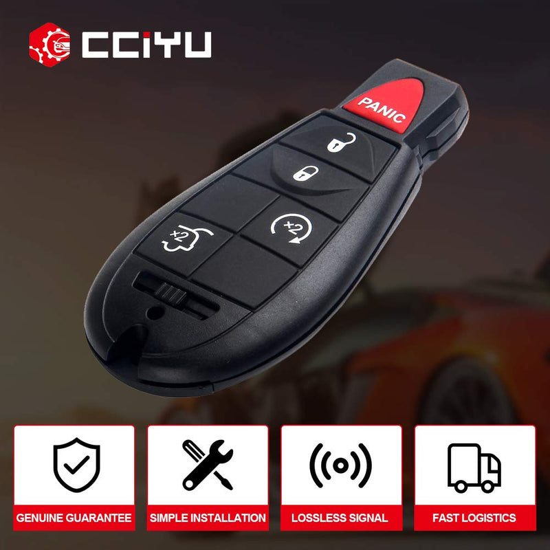 cciyu 1PC Uncut 5 Button Keyless Entry Remote Fob Replacement for C hrysler 300 Town & Country for J eep Commander Grand Cherokee for V olkswagen Routan for D odge Challenger(M3N5WY783X IYZ-C01C) - LeoForward Australia