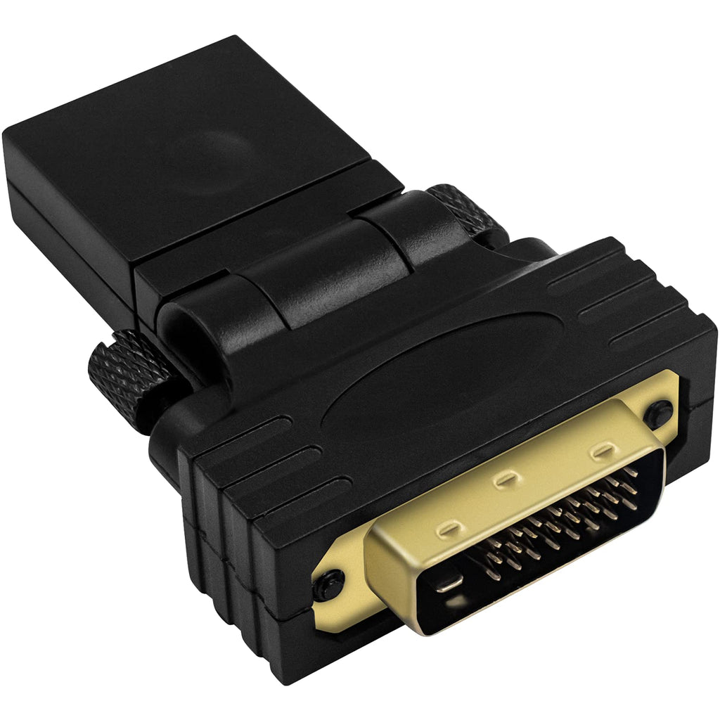  [AUSTRALIA] - Duttek DVI to HDMI Adapter, HDMI (Female) to DVI (Male) Adapter, Monitor HDMI Adapter is Suitable for Computers, high-Definition TVs, projectors and DVD 1 Pack (Black)